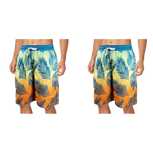 Proberos® Swimming Shorts for Men Casual Fashion Gradient Print Summer Beach Quick Dry Polyester Elastic Waist Chino Swim Wear L 2 PCS Proberos® Swimming Shorts for Men Casual Fashion Gradient Print Summer Beach Quick Dry Polyester Elastic Waist Chino Swim Wear L 2 PCS
